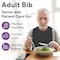 Proheal Disposable Adult Bibs Tie Back  Perfect for Seniors Painting  Eating  Grey 50 Pack 50PK PH-16423H - alternate 2
